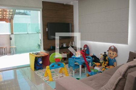 Sala da cobertura de apartamento à venda com 3 quartos, 136m² em Fernão Dias, Belo Horizonte