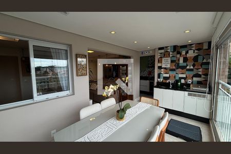 Sala - Sala de Jantar Varanda de apartamento à venda com 3 quartos, 92m² em Vila Apiai, Santo André