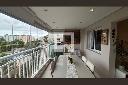 Sala - Sala de Jantar Varanda de apartamento à venda com 3 quartos, 92m² em Vila Apiai, Santo André