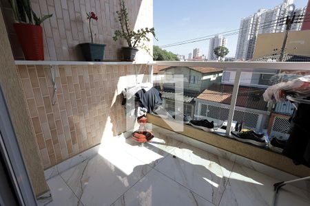 Sacada de apartamento à venda com 3 quartos, 97m² em Vila Scarpelli, Santo André