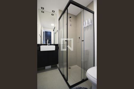 Banheiro de kitnet/studio para alugar com 1 quarto, 25m² em Vila Olímpia, São Paulo