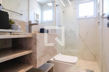 Banheiro da suíte 1 de apartamento à venda com 2 quartos, 168m² em Barcelona, São Caetano do Sul