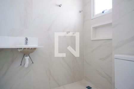 Banheiro da suíte 1 de apartamento à venda com 3 quartos, 120m² em Barcelona, São Caetano do Sul