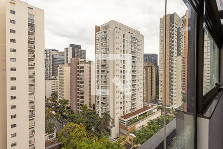 Vista da Sala/Cozinha de apartamento para alugar com 1 quarto, 46m² em Vila Olímpia, São Paulo