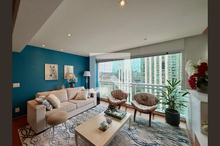 Sala  de apartamento para alugar com 2 quartos, 86m² em Cidade Monções, São Paulo