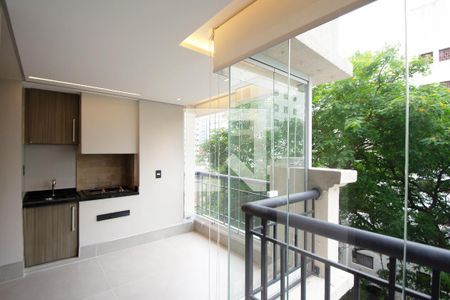 varanda sala de apartamento para alugar com 2 quartos, 72m² em Paraíso, São Paulo