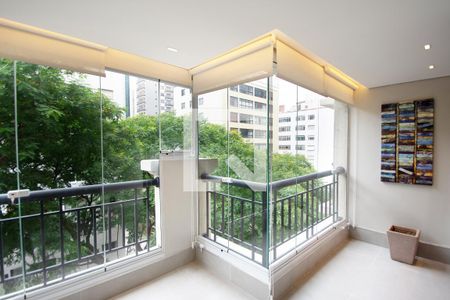 varanda sala de apartamento para alugar com 2 quartos, 72m² em Paraíso, São Paulo