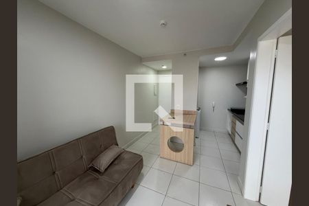 Sala e varanda  de apartamento para alugar com 1 quarto, 33m² em Aguas Claras, Brasília