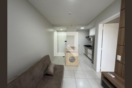 Sala e varanda  de apartamento para alugar com 1 quarto, 33m² em Aguas Claras, Brasília