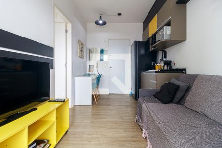 Sala - Cozinha de apartamento à venda com 1 quarto, 34m² em Santo Amaro, São Paulo