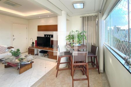 Varanda da Sala de apartamento à venda com 4 quartos, 126m² em Cidade Nova, Belo Horizonte