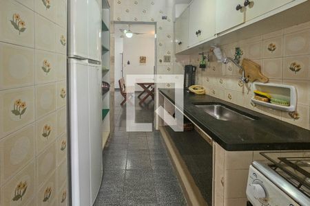 cozinha de apartamento para alugar com 2 quartos, 55m² em Jardim Vitoria, Guarujá