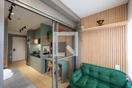 Varanda de kitnet/studio para alugar com 1 quarto, 24m² em Vila Clementino, São Paulo