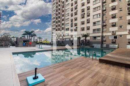 Área comum - Piscina de apartamento para alugar com 1 quarto, 80m² em São Sebastião, Porto Alegre