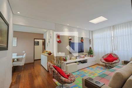 Sala de apartamento à venda com 3 quartos, 110m² em Sion, Belo Horizonte