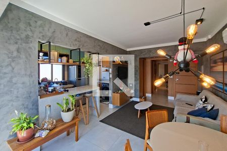 Sala de apartamento para alugar com 2 quartos, 75m² em Maracanã, Praia Grande