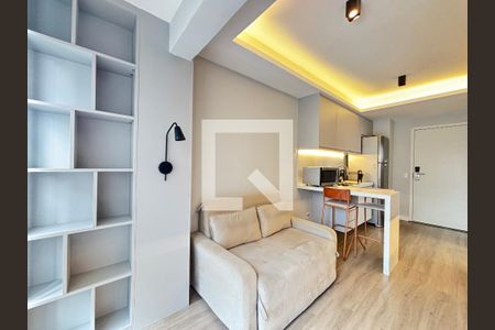 Sala/Cozinha de apartamento para alugar com 1 quarto, 29m² em Indianópolis, São Paulo