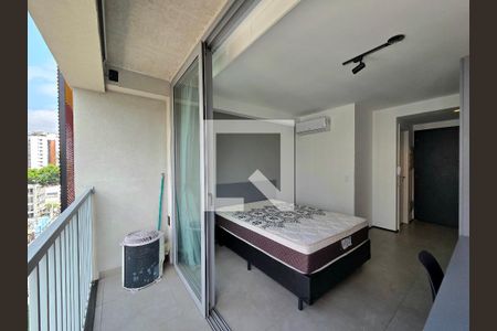 Varanda de kitnet/studio para alugar com 1 quarto, 22m² em Indianópolis, São Paulo