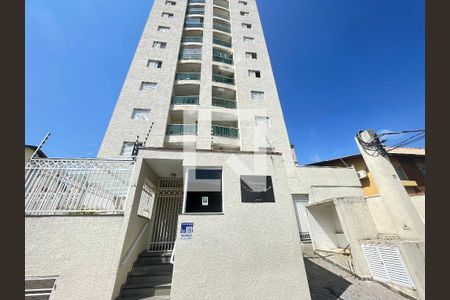Placa instalada na fachada do imovel de apartamento à venda com 2 quartos, 62m² em Jardim São Judas Tadeu, Guarulhos