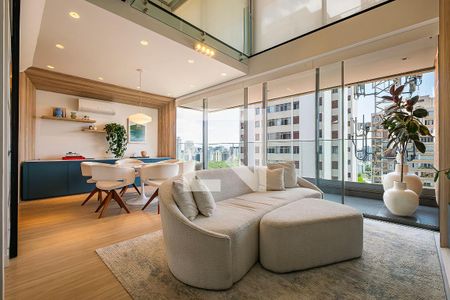 Sala/Cozinha de apartamento à venda com 1 quarto, 108m² em Pinheiros, São Paulo