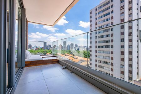 Sala/Cozinha - Varanda de apartamento à venda com 1 quarto, 108m² em Pinheiros, São Paulo