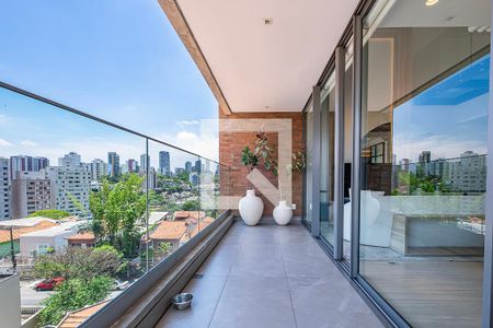 Sala/Cozinha - Varanda de apartamento à venda com 1 quarto, 108m² em Pinheiros, São Paulo