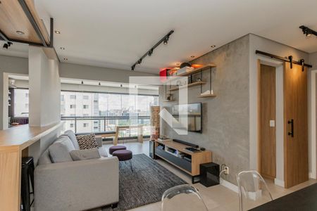 Sala de apartamento para alugar com 2 quartos, 70m² em Chácara Santo Antônio (Zona Sul), São Paulo