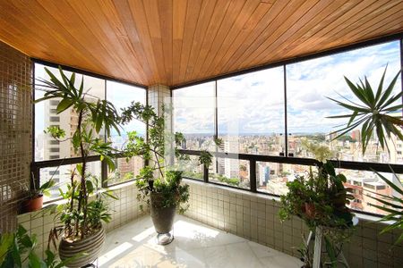 Varanda da Sala de apartamento à venda com 5 quartos, 282m² em Anchieta, Belo Horizonte