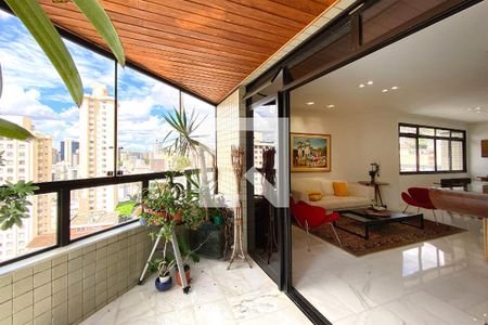 Varanda da Sala de apartamento à venda com 5 quartos, 282m² em Anchieta, Belo Horizonte