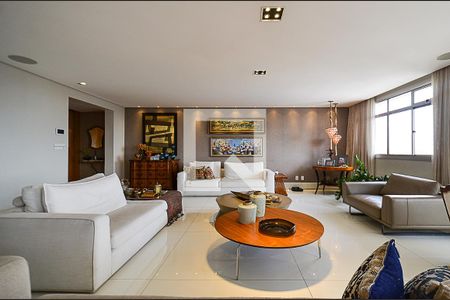 Sala de Estar de apartamento à venda com 5 quartos, 600m² em Lourdes, Belo Horizonte
