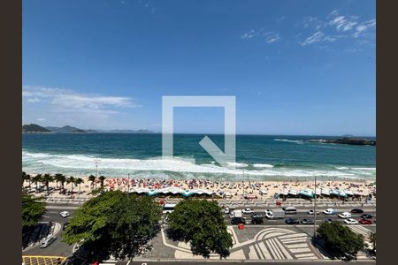Sala de jantar - vista para a praia de apartamento para alugar com 4 quartos, 180m² em Copacabana, Rio de Janeiro