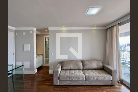 Sala  de apartamento para alugar com 1 quarto, 45m² em Brooklin, São Paulo