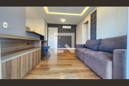 Sala de apartamento para alugar com 1 quarto, 57m² em Gonzaga, Santos