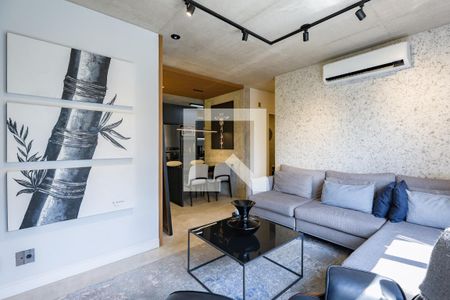 Sala de apartamento à venda com 1 quarto, 76m² em Panamby, São Paulo