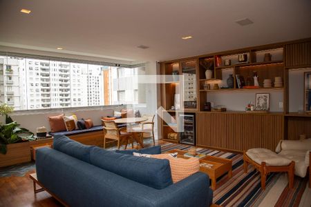 Sala de apartamento para alugar com 4 quartos, 200m² em Brooklin, São Paulo