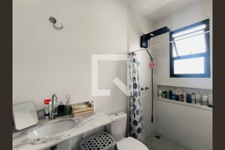 Banheiro da Suíte de casa de condomínio à venda com 3 quartos, 128m² em Jardim Carolina, Jundiaí