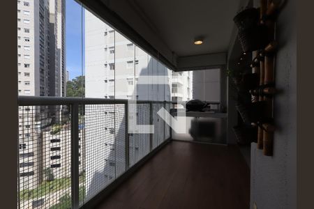 Varanda da Sala de apartamento à venda com 2 quartos, 84m² em Vila Andrade, São Paulo