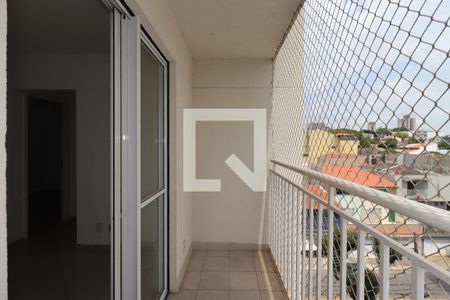 Varanda da Sala de apartamento à venda com 2 quartos, 52m² em Vila Alzira, Santo André