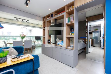 Sala de apartamento à venda com 1 quarto, 44m² em Campo Belo, São Paulo