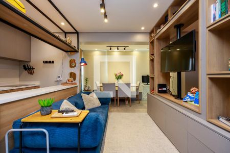 Sala de apartamento à venda com 1 quarto, 44m² em Campo Belo, São Paulo