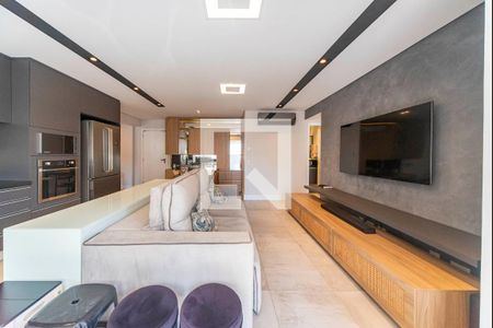 Sala de apartamento à venda com 2 quartos, 83m² em Vila Assunção, Santo André