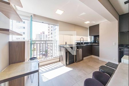 Varanda da Sala de apartamento à venda com 2 quartos, 83m² em Vila Assunção, Santo André