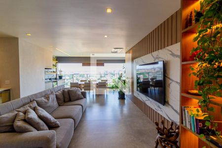 Sala de Estar de apartamento à venda com 3 quartos, 125m² em Campo Belo, São Paulo