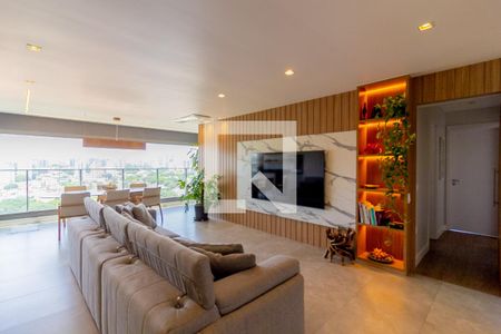 Sala de Estar de apartamento à venda com 3 quartos, 125m² em Campo Belo, São Paulo
