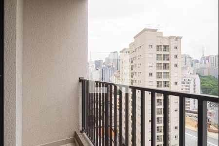Varanda da Sala/Quarto de kitnet/studio para alugar com 1 quarto, 20m² em Bela Vista, São Paulo
