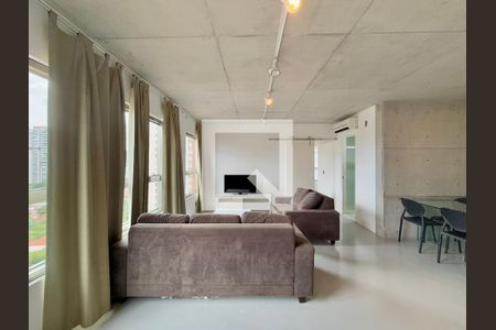 Sala  de apartamento à venda com 1 quarto, 70m² em Jardim das Acacias, São Paulo