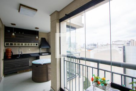 Varanda gourmet de apartamento à venda com 2 quartos, 86m² em Vila Gilda, Santo André