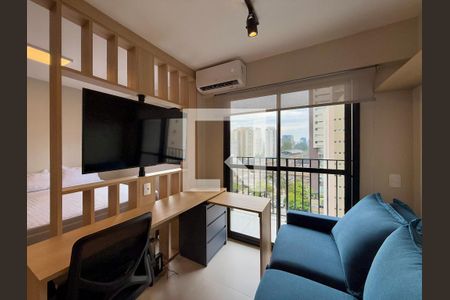 Sala de apartamento para alugar com 1 quarto, 27m² em Campo Belo, São Paulo