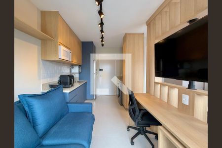 Sala de apartamento para alugar com 1 quarto, 27m² em Campo Belo, São Paulo