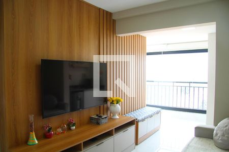 Sala com Varanda gourmet  de apartamento para alugar com 3 quartos, 67m² em Vila Paulista, Guarulhos